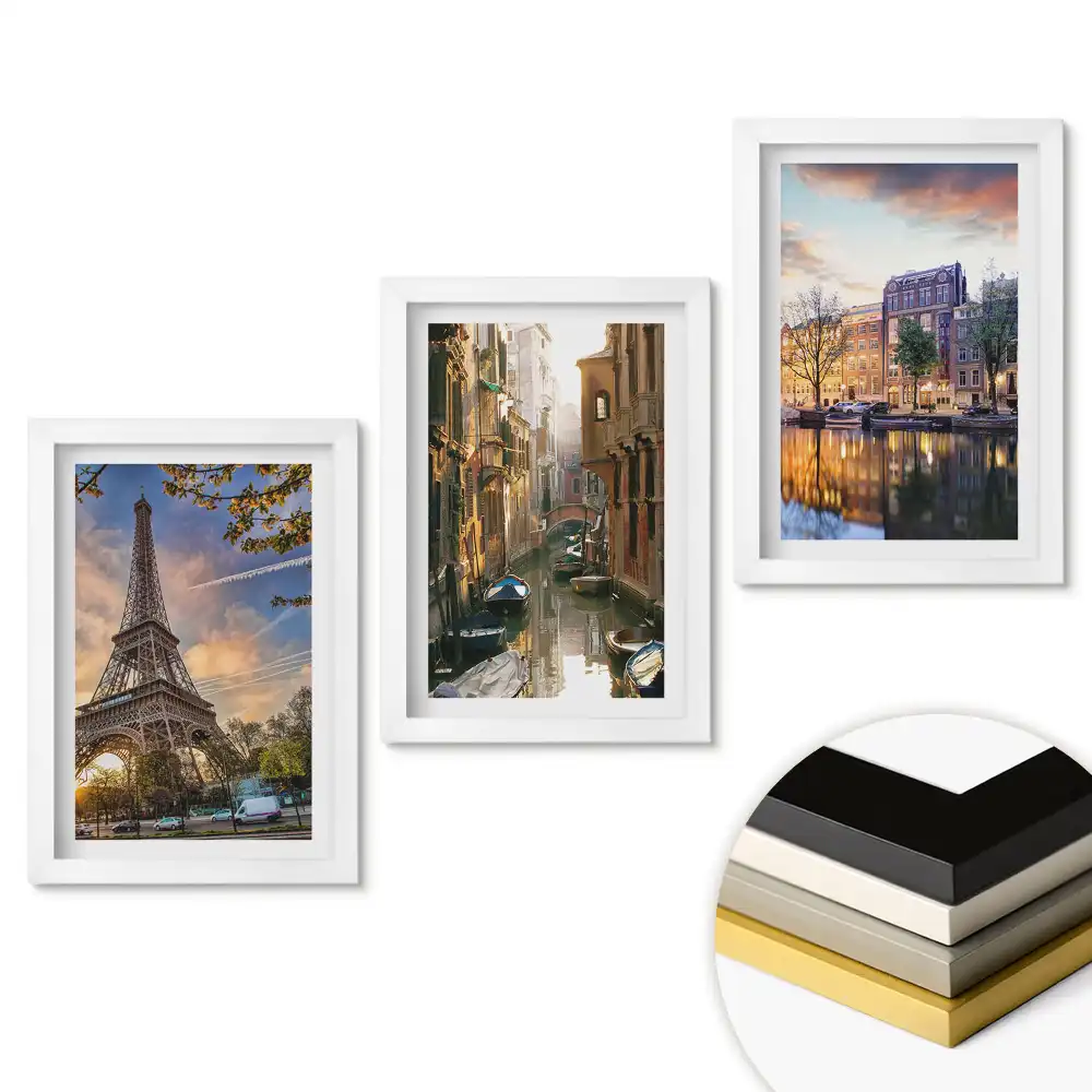 Triptych v rámu Památky Evropy v malebných záběrech