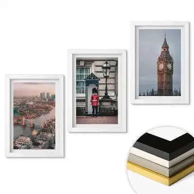 Triptych v rámu Pohledy na Londýn ve třech obrazech
