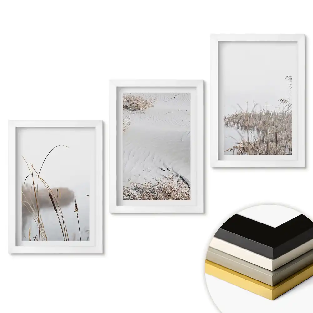 Triptych v rámu Klid přírody v jemných odstínech