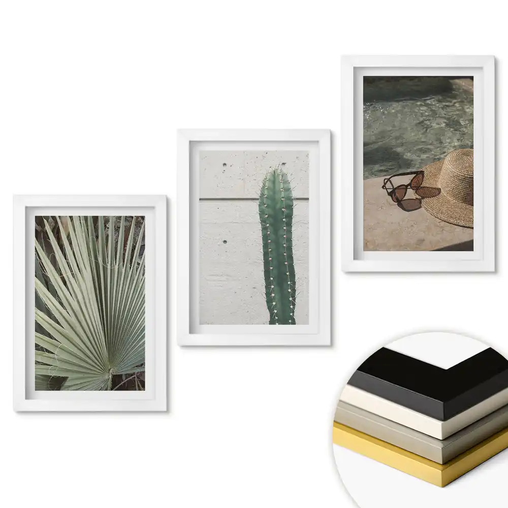 Triptych v rámu Rostliny a relaxace v letním stylu