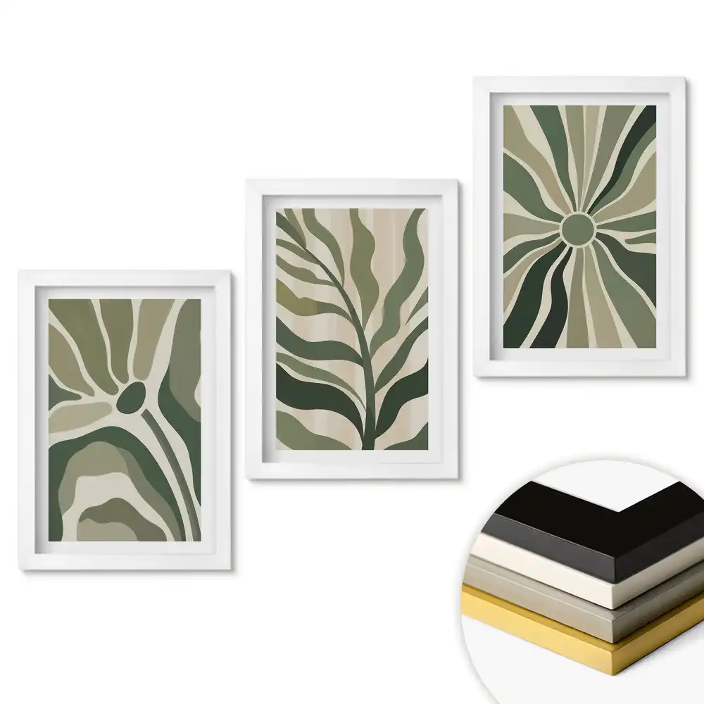 Triptych v rámu Zelené inspirace z přírody
