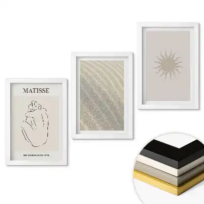 Minimalistický triptych v rámu
