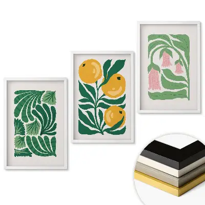 Triptych v rámu Ovocné inspirace v zelené barvě