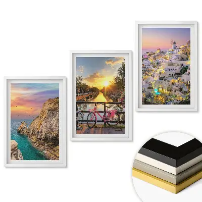Triptych v rámu Malebné výhledy z různých míst