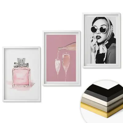 Set obrazů do obýváku Elegance a luxus ve třech verzích