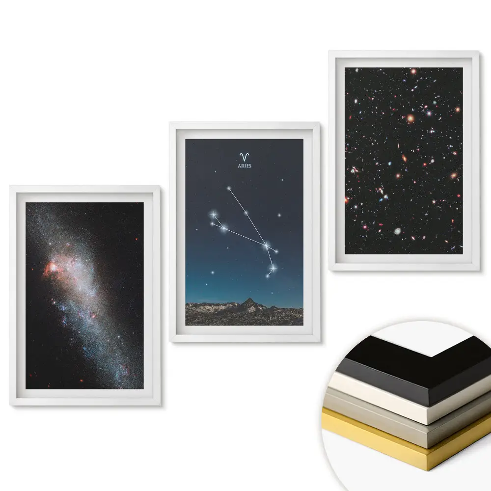 Triptych v rámu Kosmická krása vesmíru