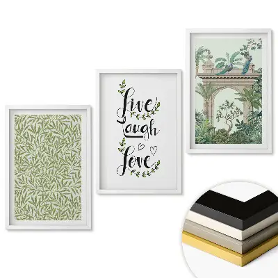 Set obrazů do obýváku Inspirace rostlinami v interiérové ​​dekoraci