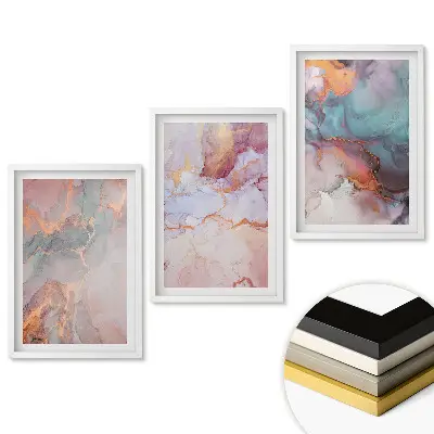 Triptych v rámu Abstraktní krajiny v pastelových odstínech
