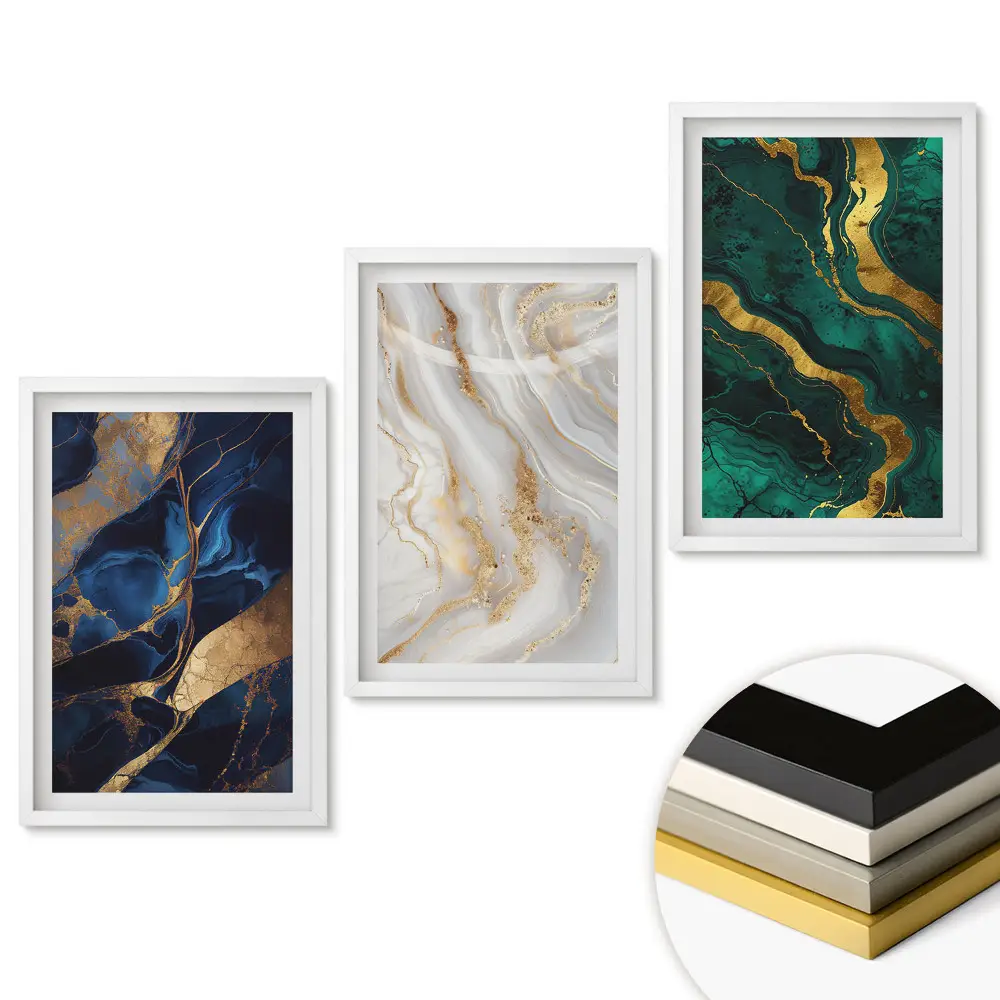 Set obrazů do obývacího pokoje Elegance a harmonie v barvách