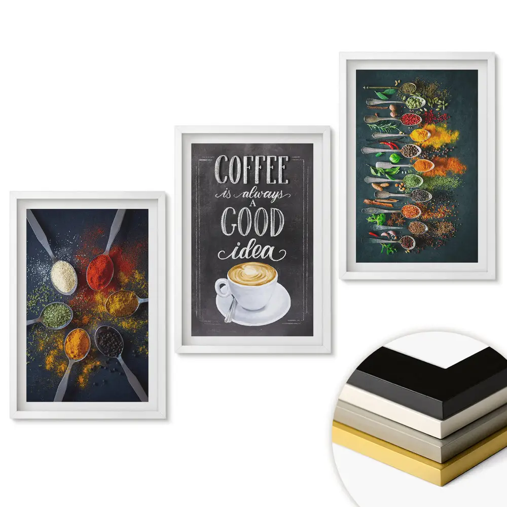 Triptych v rámu Káva a koření v uměleckém pojetí