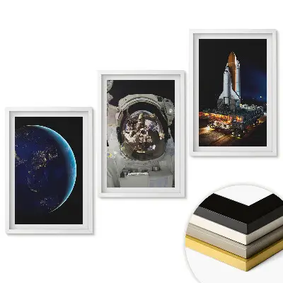 Triptych v rámu Objevy vesmíru a vesmírné cestování