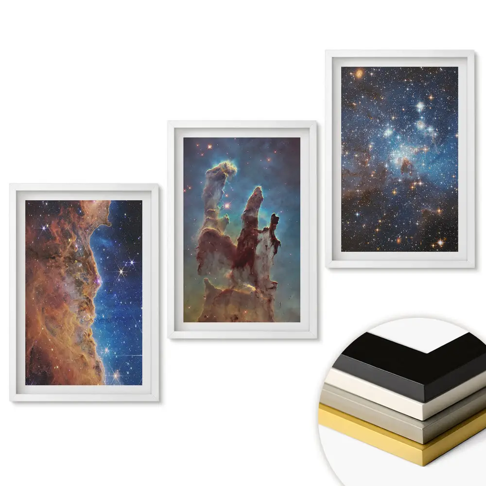 Triptych v rámu Kosmická krása ve třech dílech