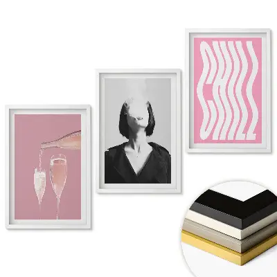 Triptych v rámu Stylové chvíle relaxace a radosti