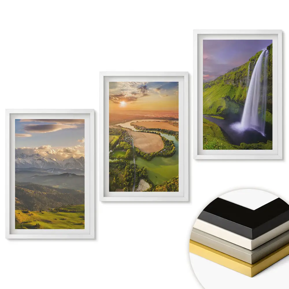 Triptych v rámu Malebné přírodní krajiny