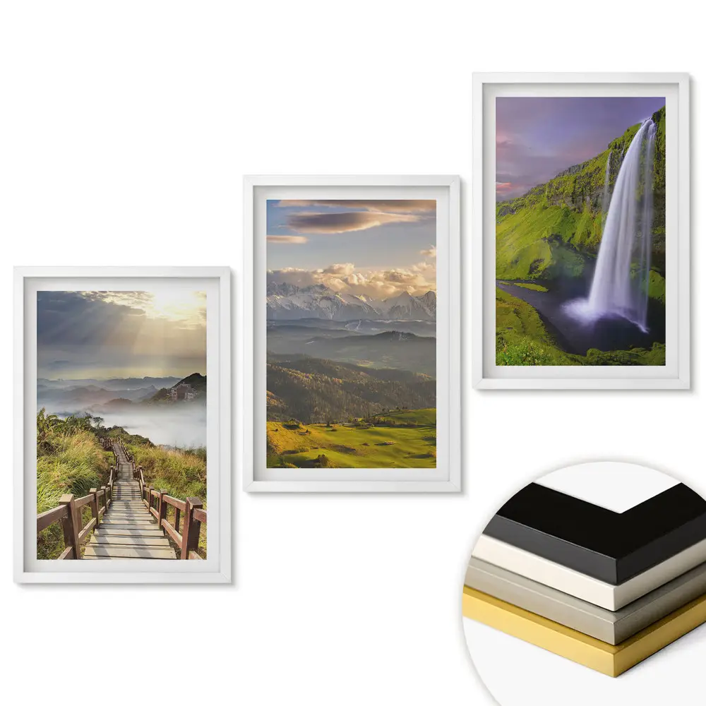 Triptych v rámu Ohromující přírodní krajiny