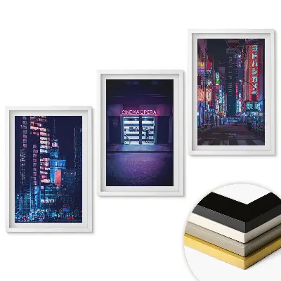 Triptych v rámu Noční život v městské krajině