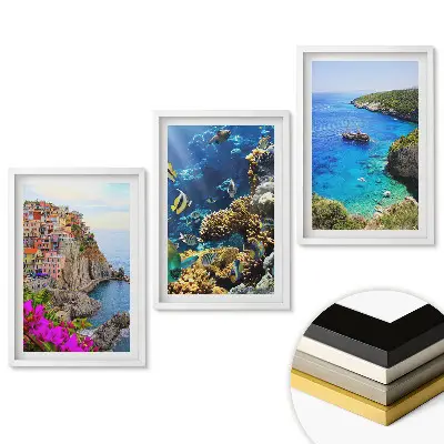 Triptych v rámu Malebné výhledy na přírodu a architekturu