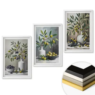 Triptych v rámu Olivová inspirace v klasickém stylu