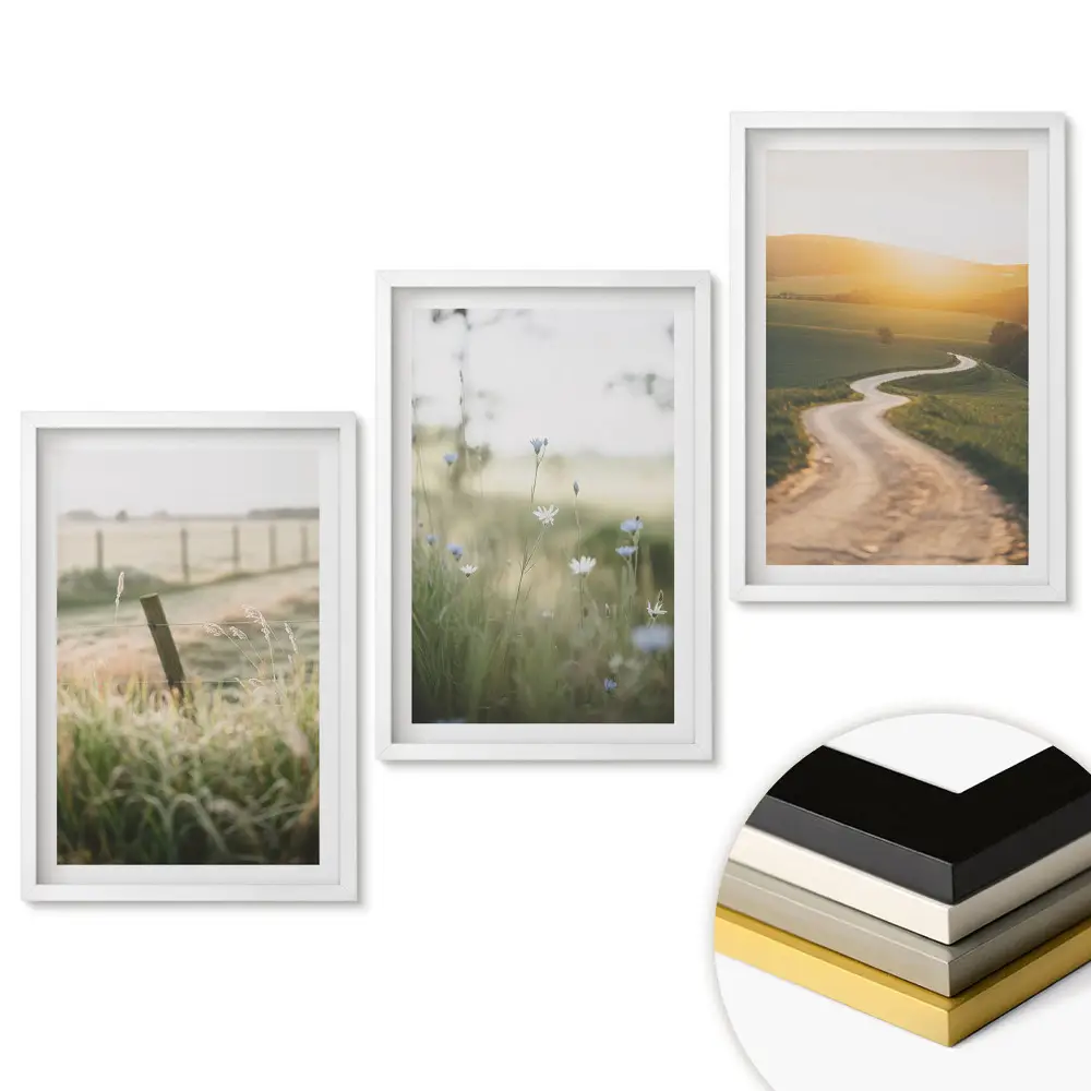 Triptych v rámu Krajiny přírody v jemných odstínech