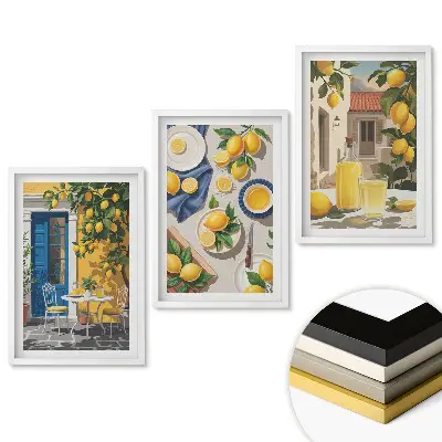 Triptych v rámu Inspirace limonádou ve slunečném stylu