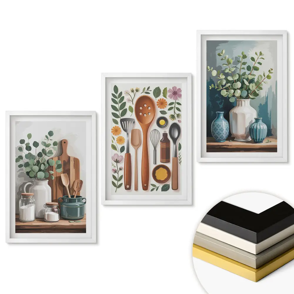 Triptych v rámu Kuchyňské inspirace ve třech verzích