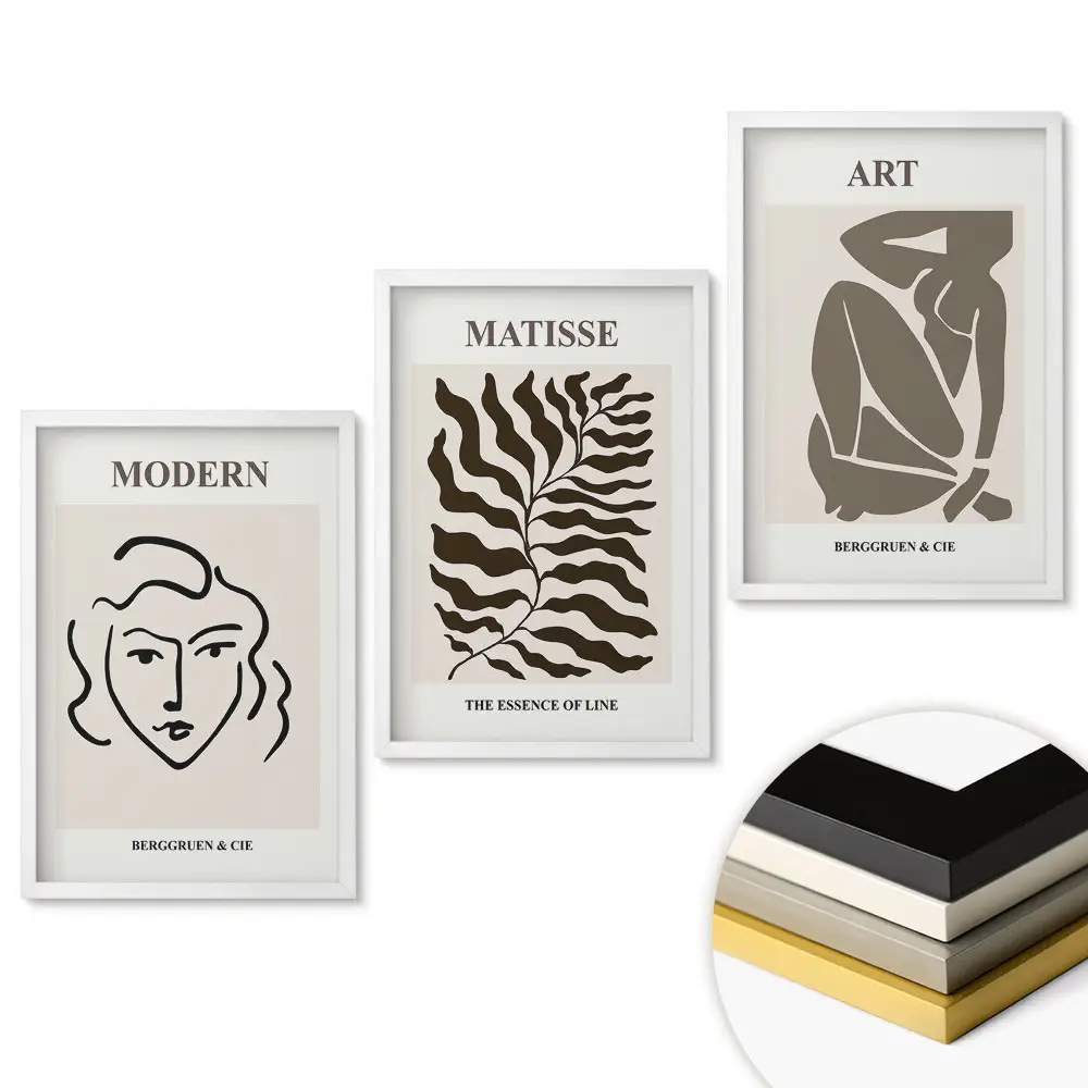 Set obrazů do obývacího pokoje Minimalistické inspirace v moderním umění