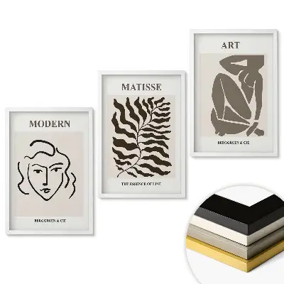 Set obrazů do obývacího pokoje Minimalistické inspirace v moderním umění