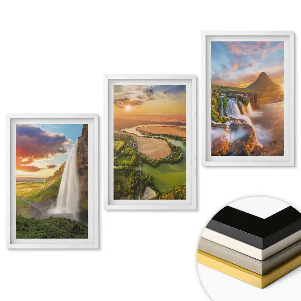 Triptych v rámu Ohromující přírodní krajiny ve třech částech
