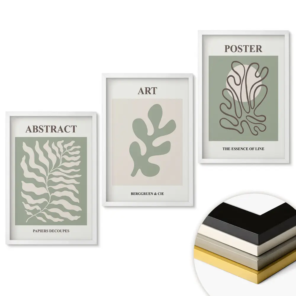 Set obrazů do obýváku s abstraktní moderní grafikou