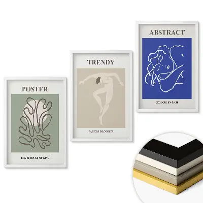 Set obrazů do obýváku Moderní interiérová grafika