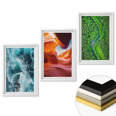 Set obrazů do obývacího pokoje Příroda ve třech odstínech krásy