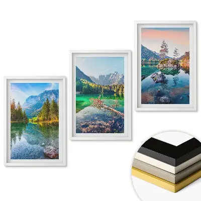 Set obrazů do obývacího pokoje Malebné horské a vodní krajiny