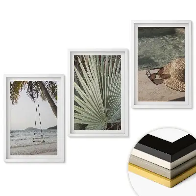 Triptych v rámu Letní vzpomínky z pláže a přírody
