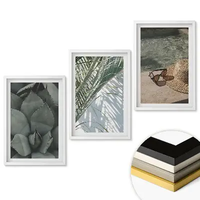 Triptych v rámu Přirozená krása v minimalistickém stylu