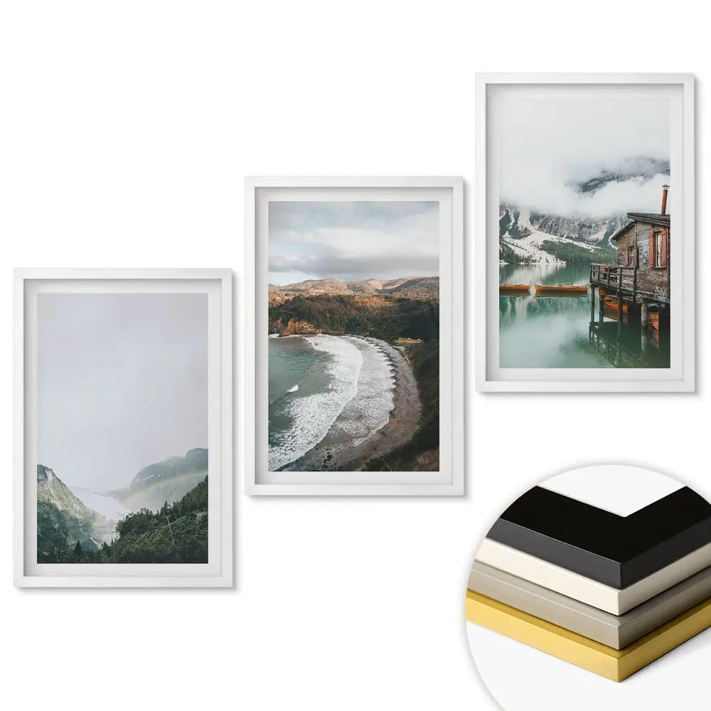 Triptych v rámu Malebné krajiny přírody