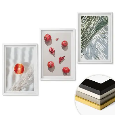 Set obrazů do obýváku Ovocné inspirace v minimalistickém stylu
