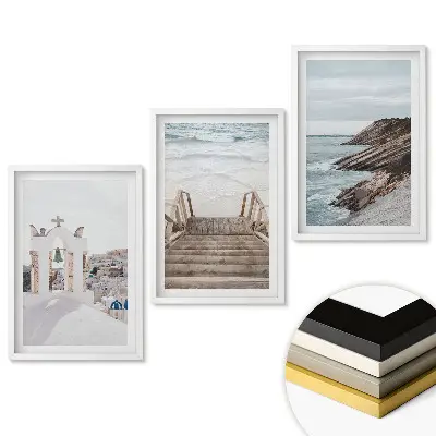 Triptych v rámu Malebné výhledy na pobřežní krajinu