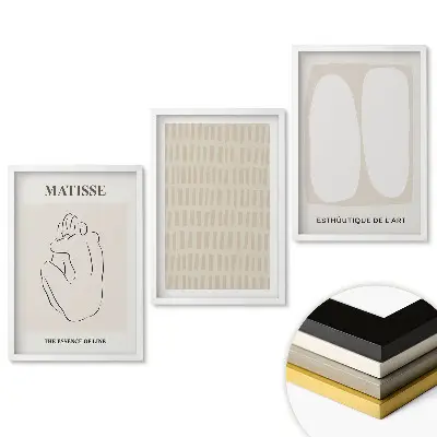 Set obrazů do obýváku Minimalistická grafika inspirovaná uměním