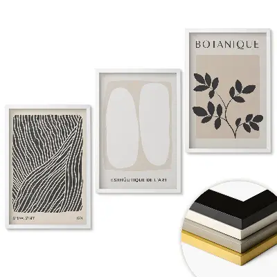 Set obrazů do obýváku Moderní grafika v minimalistickém stylu