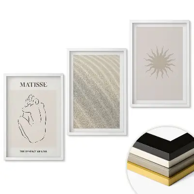Set obrazů do obýváku Minimalistické umění ve třech verzích
