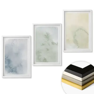 Triptych v rámu Abstraktní krajiny v pastelových odstínech