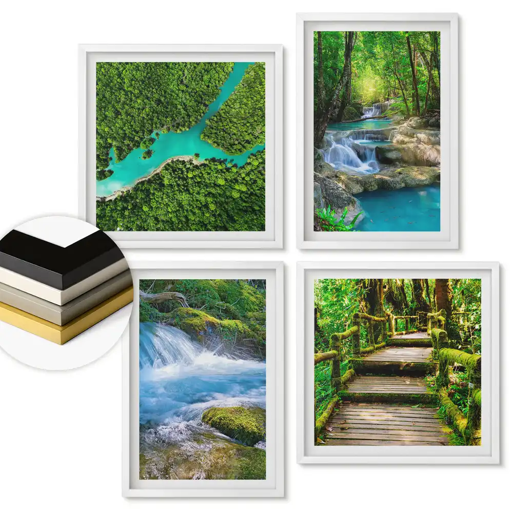 Sada obrazů v rámu Zelené oázy přírody a vody
