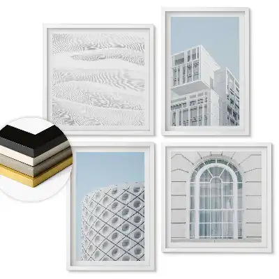 Sada obrazů v rámech Moderní architektonické formy v harmonii