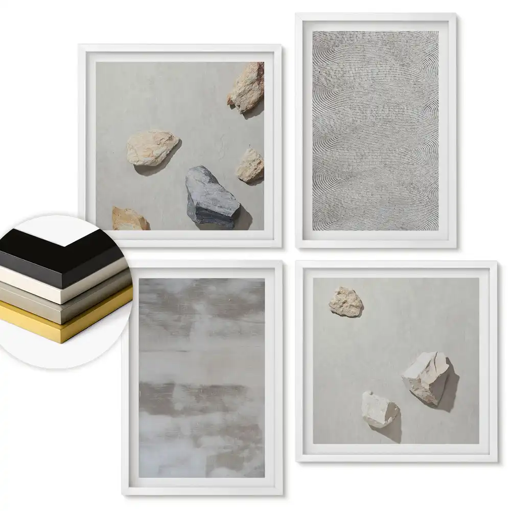 Sada minimalistických obrazů v rámu Přirozená krása