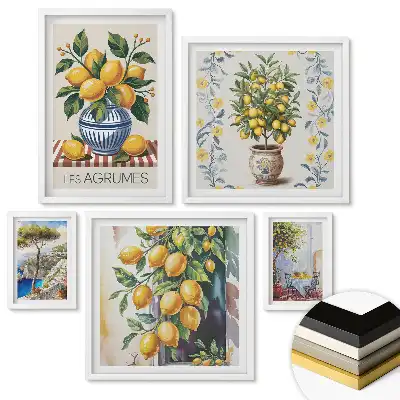 Nástěnná galerie Citrusové inspirace v barvách přírody
