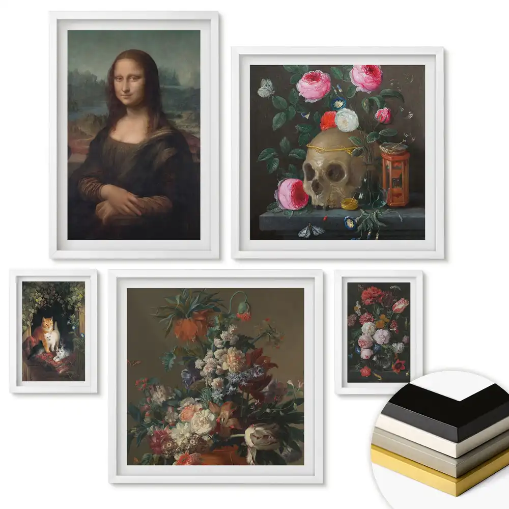 Nástěnná galerie Květiny, lebky a tajemství umění
