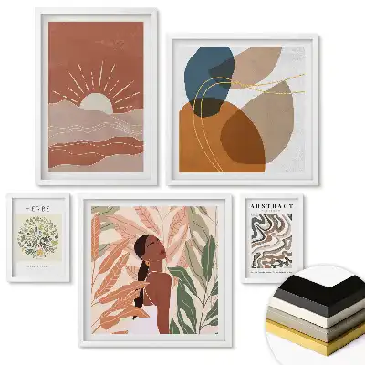 Nástěnná galerie moderní interiérové grafiky
