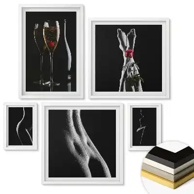 Nástěnná galerie Černá elegance a jemnost tvarů