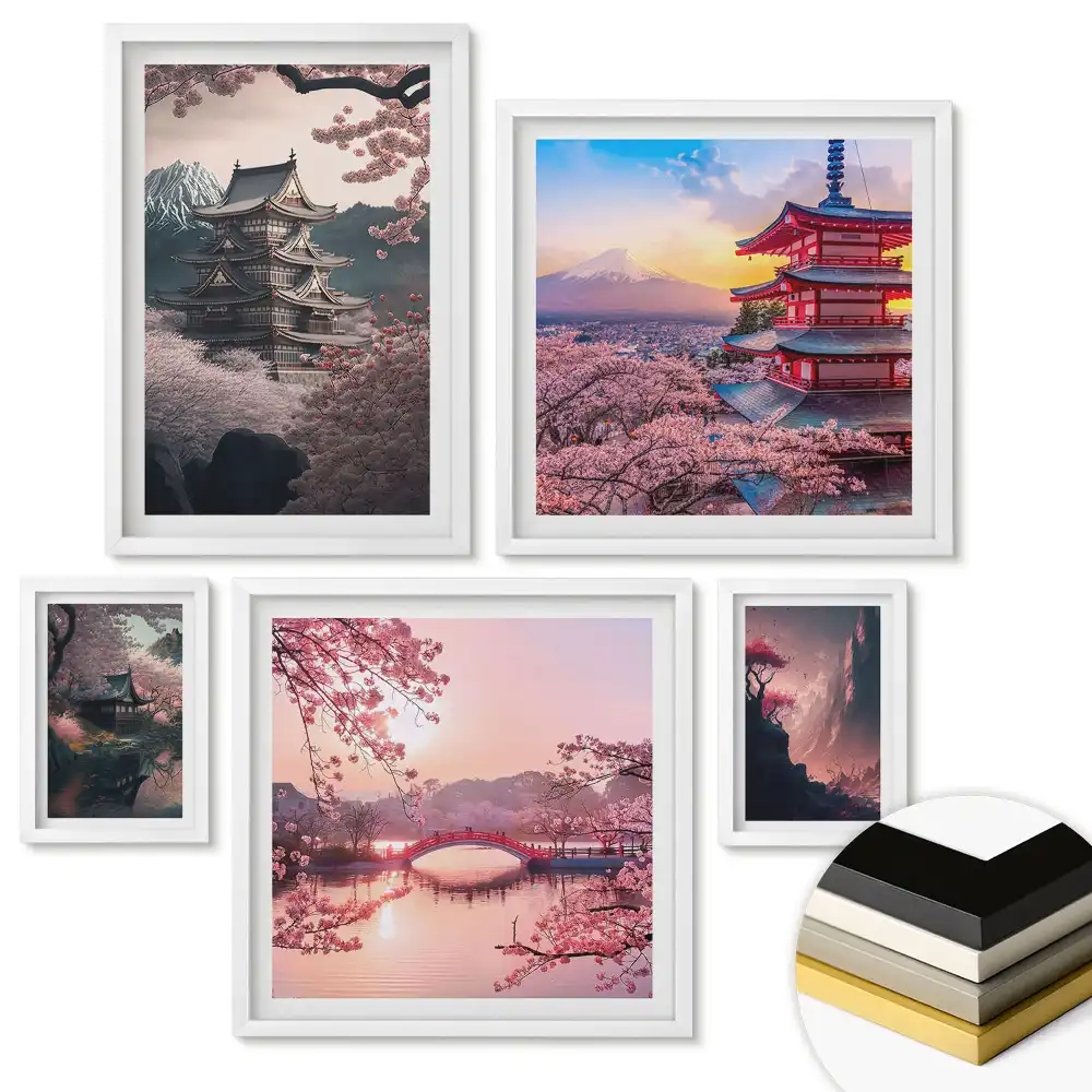 Nástěnná galerie Japonské krajiny v záři jara