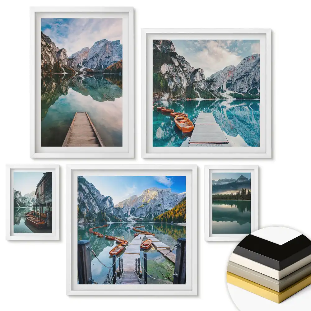 Nástěnná galerie Malebné jezero v horském prostředí